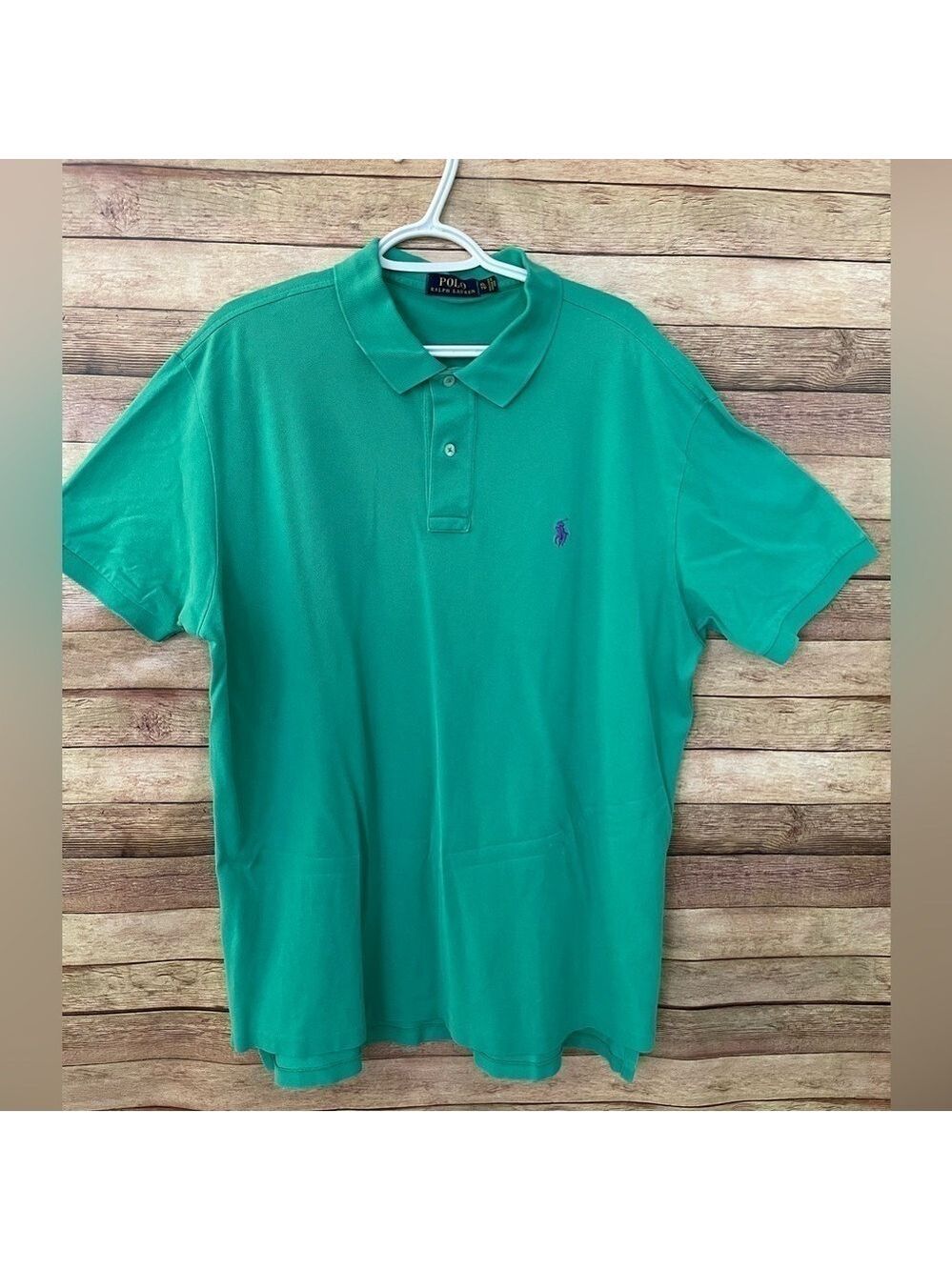 Polo Ralph Lauren Mens Short Sleeve  Green Casual Shirt Size: XL